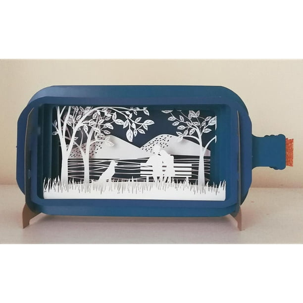 Message In A Bottle 3D Pop Up Greeting Card Marine Message In A Bottle 3D Pop Up Greeting Card Marine